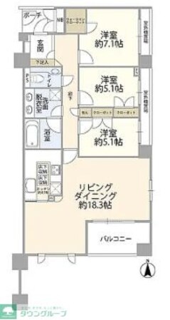 ファミールスクエア中野坂上の物件間取画像